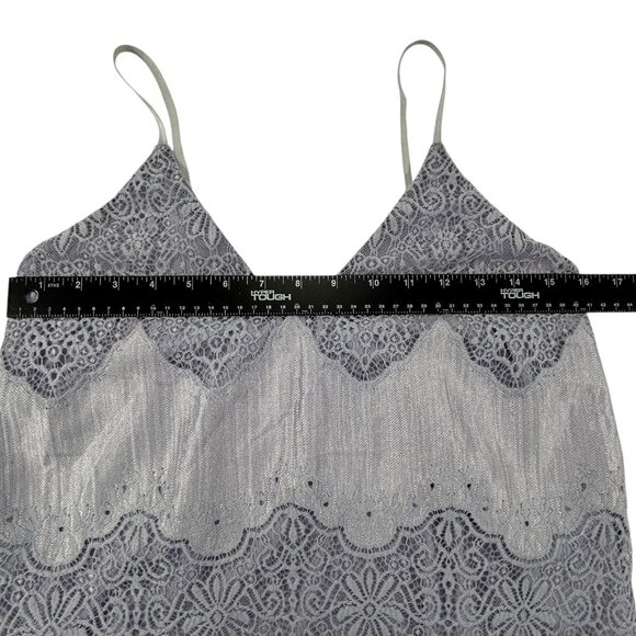 Fairycore Tank Top Lavender Lace Ethereal Shimmer Sz XS Cottagecore Whimsigoth - Picture 6 of 11